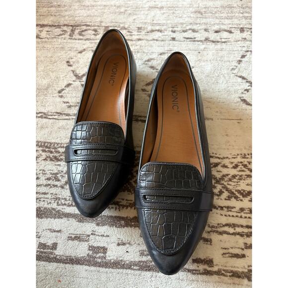 VIONIC Savannah Black Flats 8.5 - Picture 2 of 5